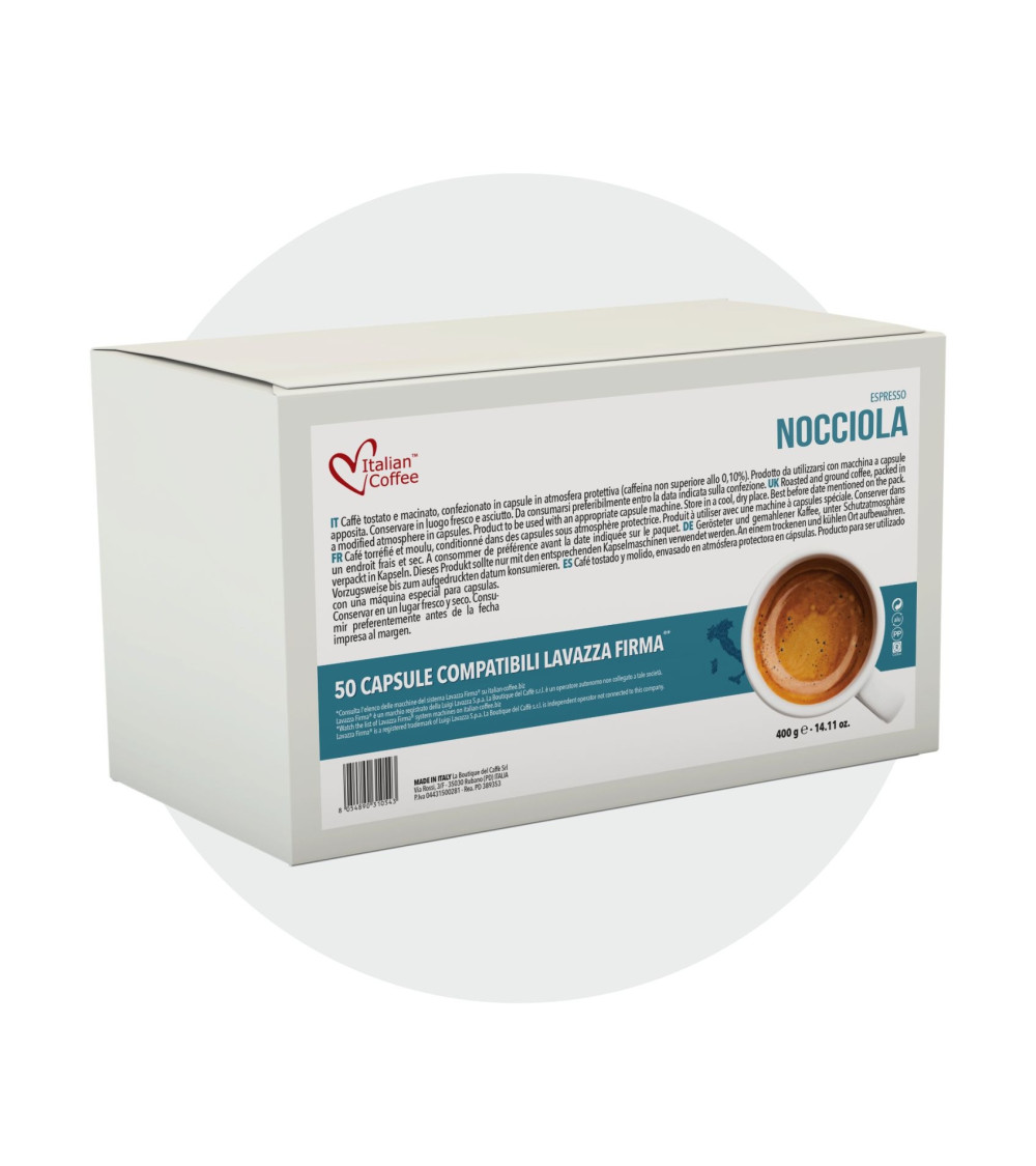 50 CAPSULE COMPATIBILI LAVAZZA FIRMA CAFFÈ NOCCIOLA 50 CAPSULE COMPATIBILI LAVAZZA FIRMA CAFFÈ NOCCIOLA