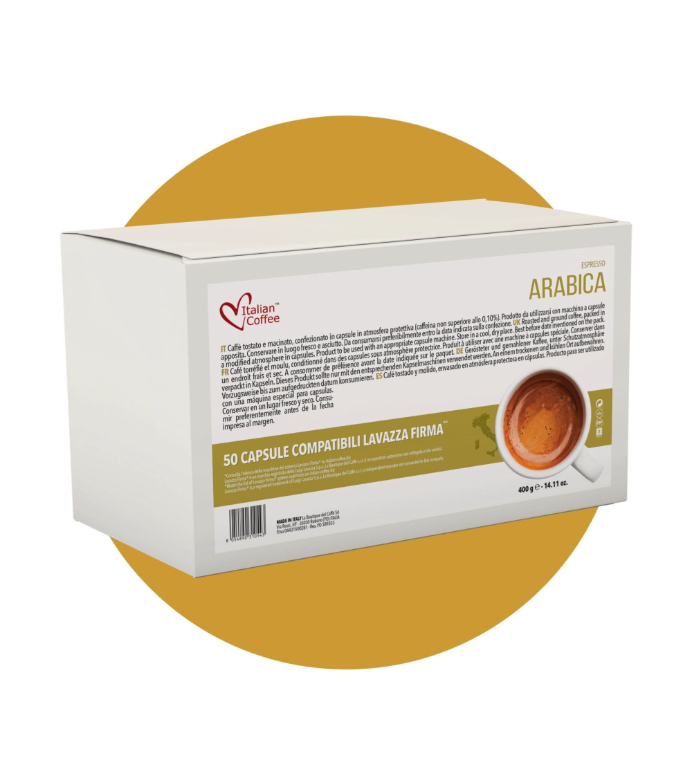 50 CAPSULE COMPATIBILI LAVAZZA FIRMA GUSTO ARABICA 50 CAPSULE COMPATIBILI LAVAZZA FIRMA GUSTO ARABICA