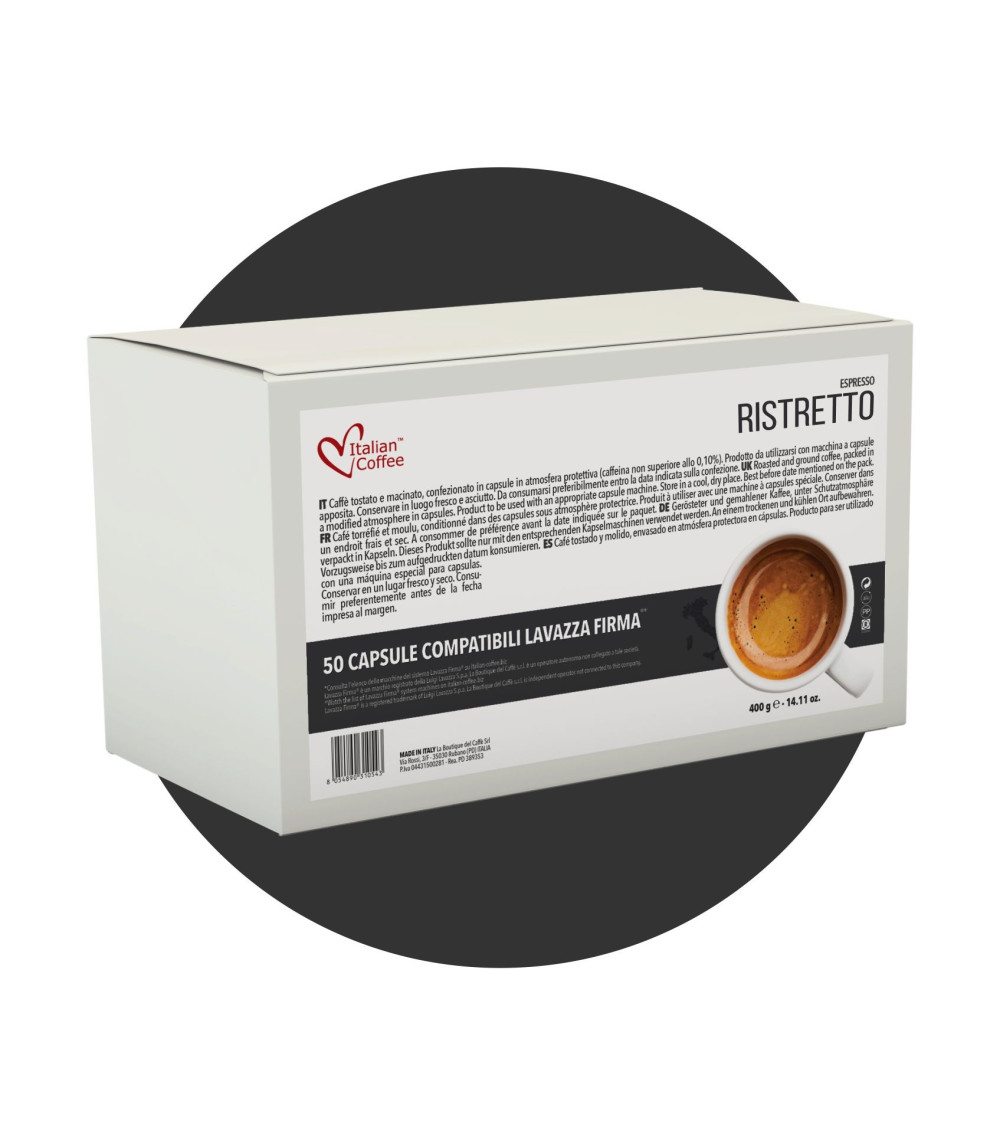 50 CAPSULE COMPATIBILI LAVAZZA FIRMA GUSTO RISTRETTO 50 CAPSULE COMPATIBILI LAVAZZA FIRMA GUSTO RISTRETTO