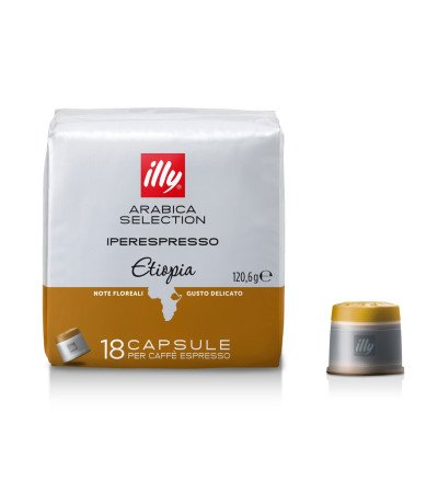 Capsule Illy Iperespresso, Arabica Etiopia, Box da 18