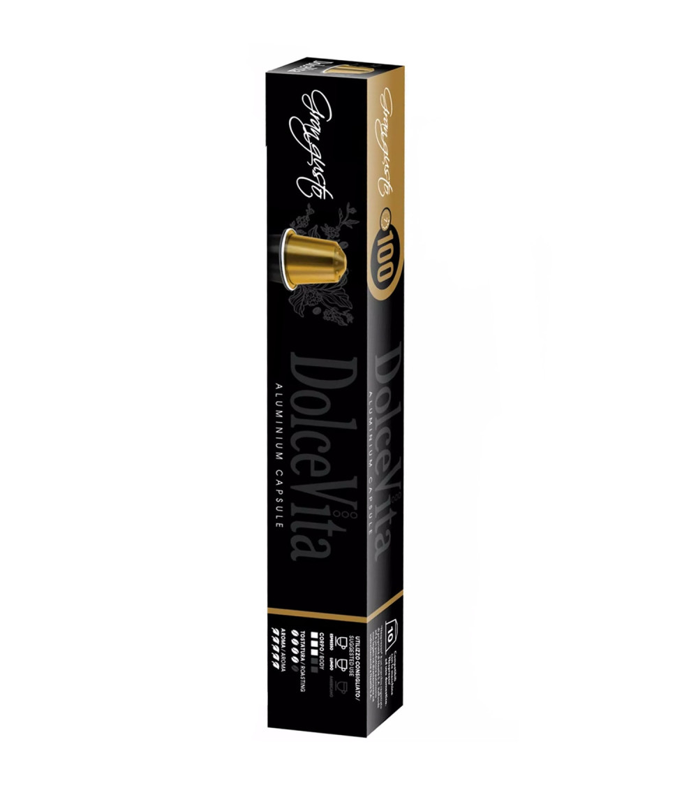 Capsule in alluminio Nespresso Dolce Vita Gran Gusto, Box da 10 Capsule in alluminio Nespresso Dolce Vita Gran Gusto, Box da 10