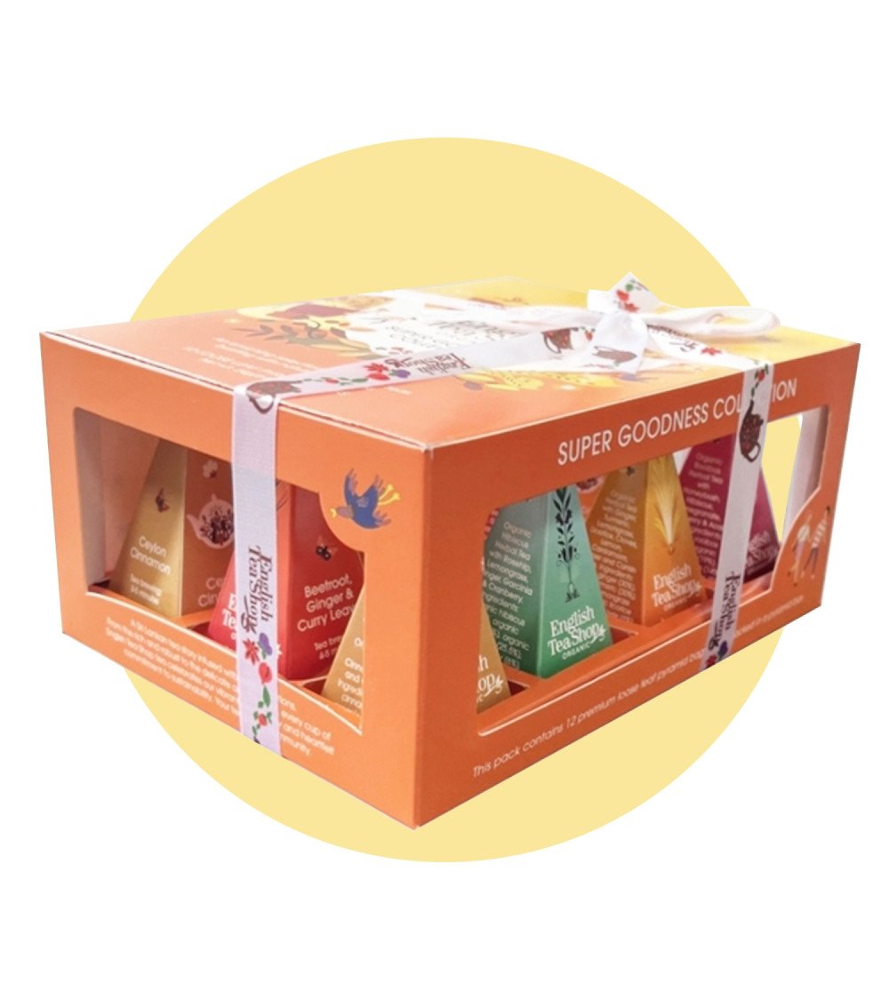 Box 12 filtri piramidali misti English Tea Shop - Super Goodness Box 12 filtri piramidali misti English Tea Shop - Super Goodness