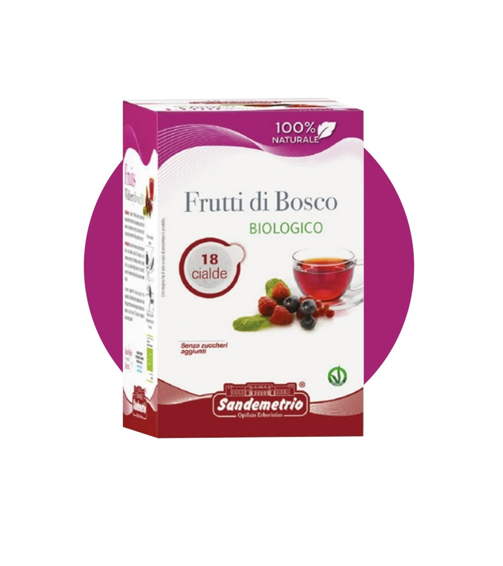 Cialde in Filtro Frutti di Bosco Bio Sandemetrio, Box da 18 Cialde in Filtro Frutti di Bosco Bio Sandemetrio, Box da 18
