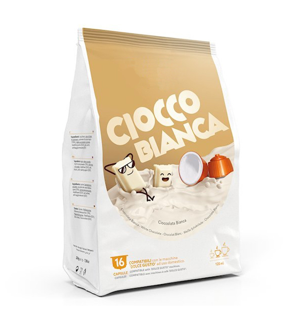 Capsule di Cioccolato Bianco, dolce vita compatibile Dolce Gusto Capsule di Cioccolato Bianco, dolce vita compatibile Dolce Gusto