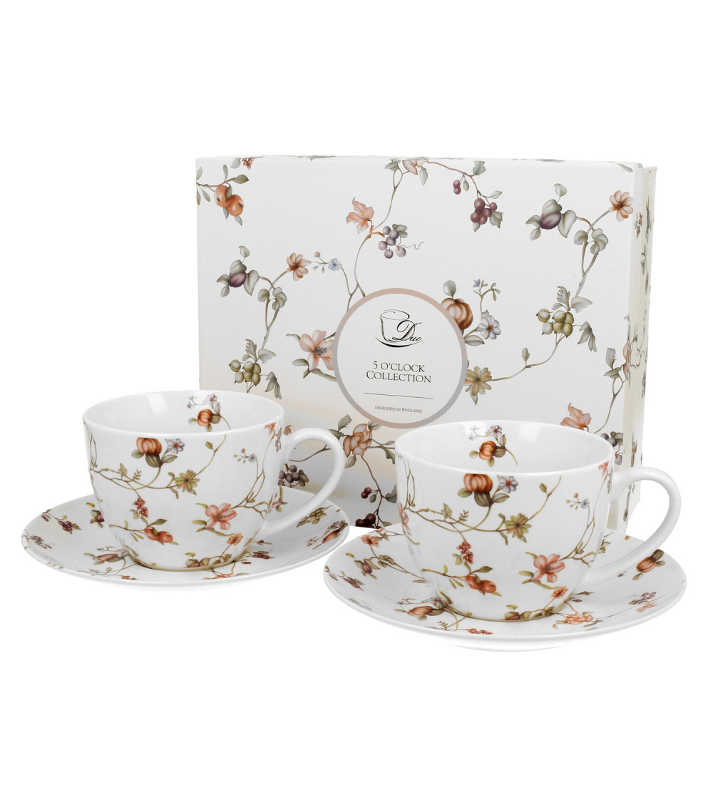 Set 2 Tazze Cappucino Con fiorellini Set 2 Tazze Cappucino Con fiorellini
