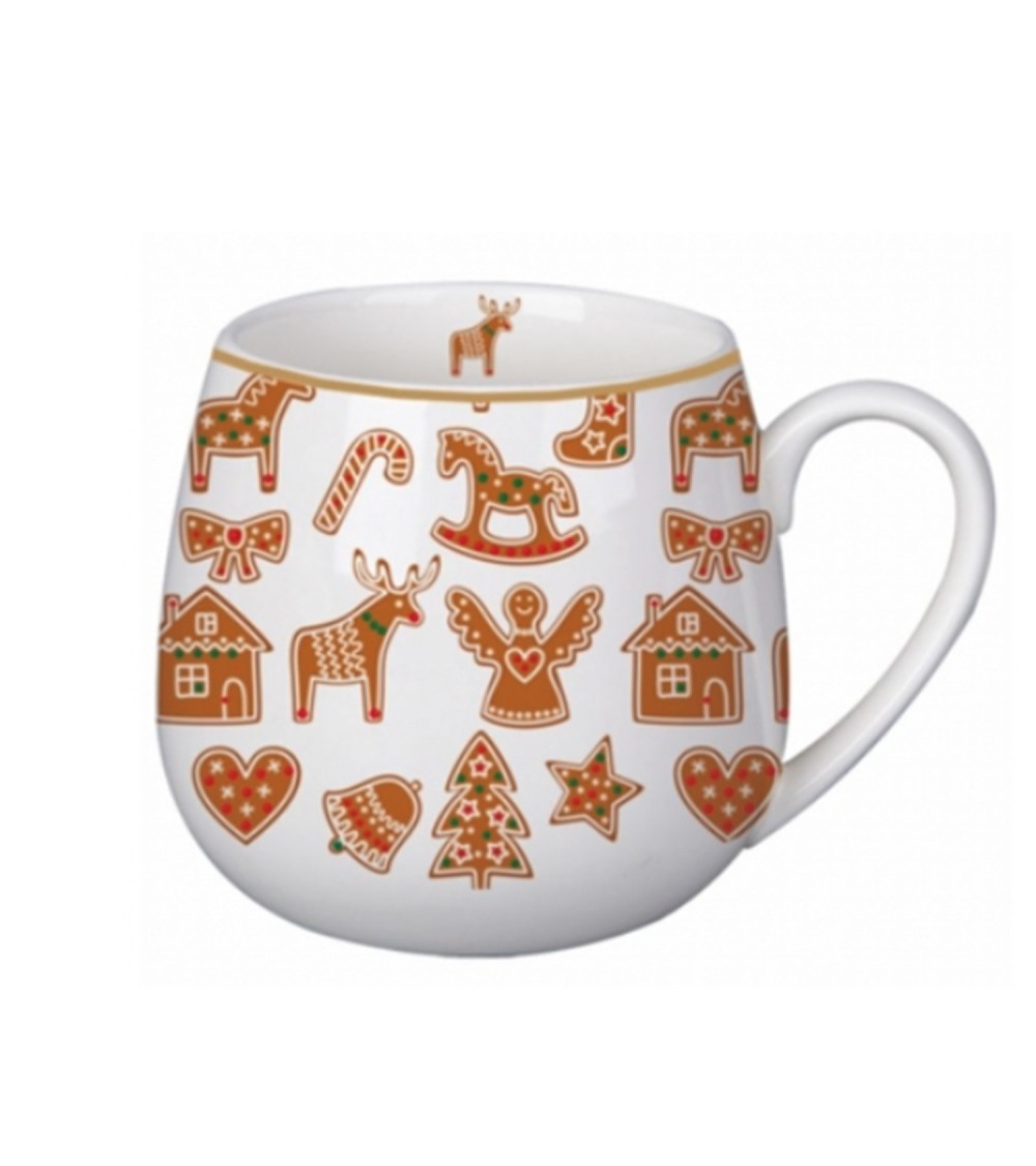 Tazza Mug pupazzi di pan di zenzero bianchi in confezione regalo Tazza Mug pupazzi di pan di zenzero bianchi in confezione regalo