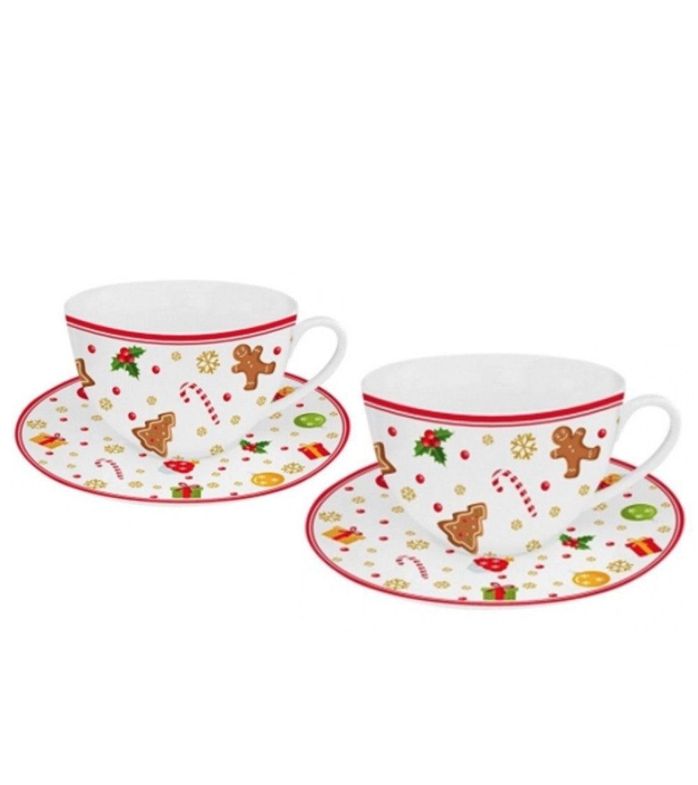 Set Christmas Collection 2 Tazze Con Piattino Sweet Christmas