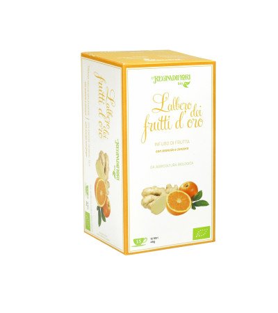 Infuso L'Albero Dei Frutti D'Oro Arancia e Zenzero Bio, regina di fiori