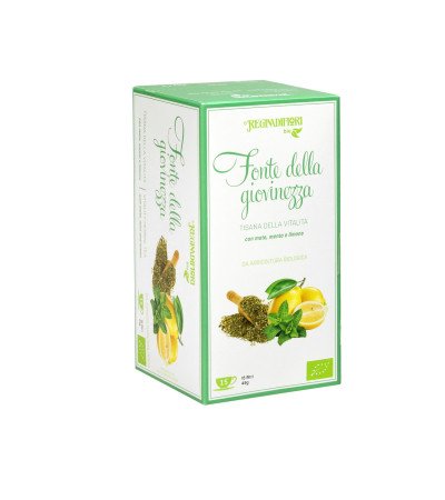 Tisana Fonte Della Giovinezza Mate, Menta e Limone Bio, Regina di fiori