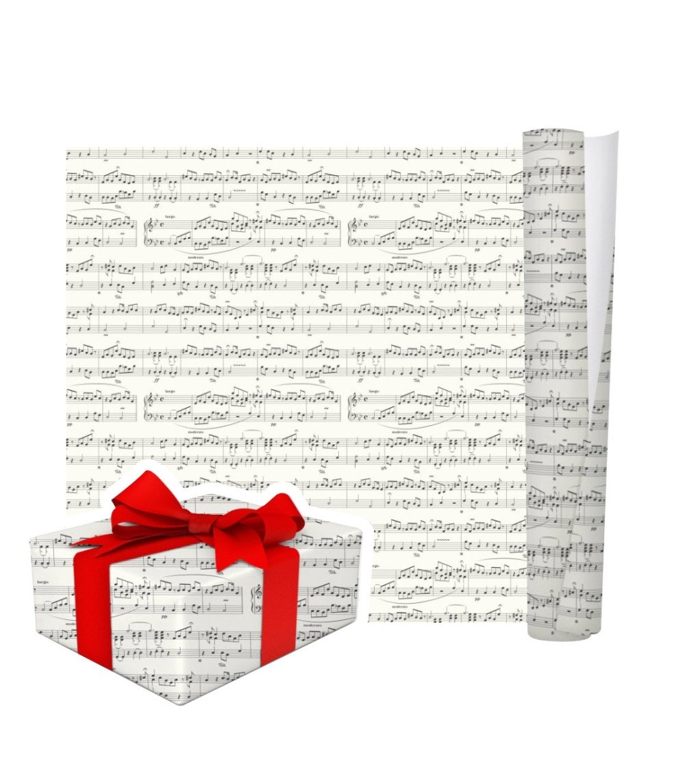 ROTOLO CARTA DA REGALO NOTEMUSICALI 70X200