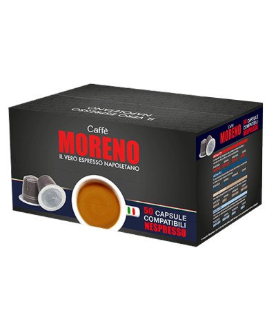 Caffè Moreno 50 Capsule Nespresso Miscela Aroma Espresso