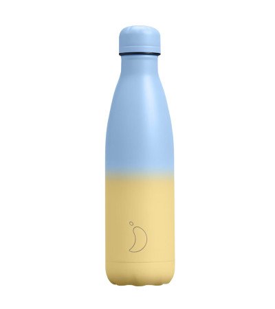 Chilly's Bottle 500 Ml sfumata celeste e giallo