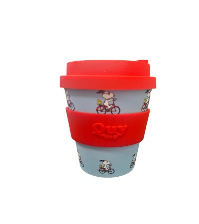 Bicchiere da cappuccino da 230 ml QUY CUP Snoopy bici