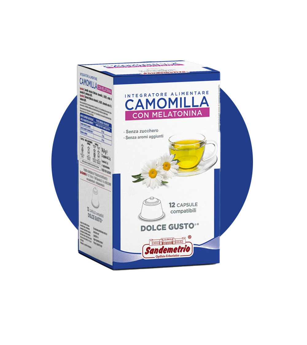 Sandemetrio - Capsule compatibili dolce gusto camomilla e melatonina Sandemetrio - Capsule compatibili dolce gusto camomilla e melatonina