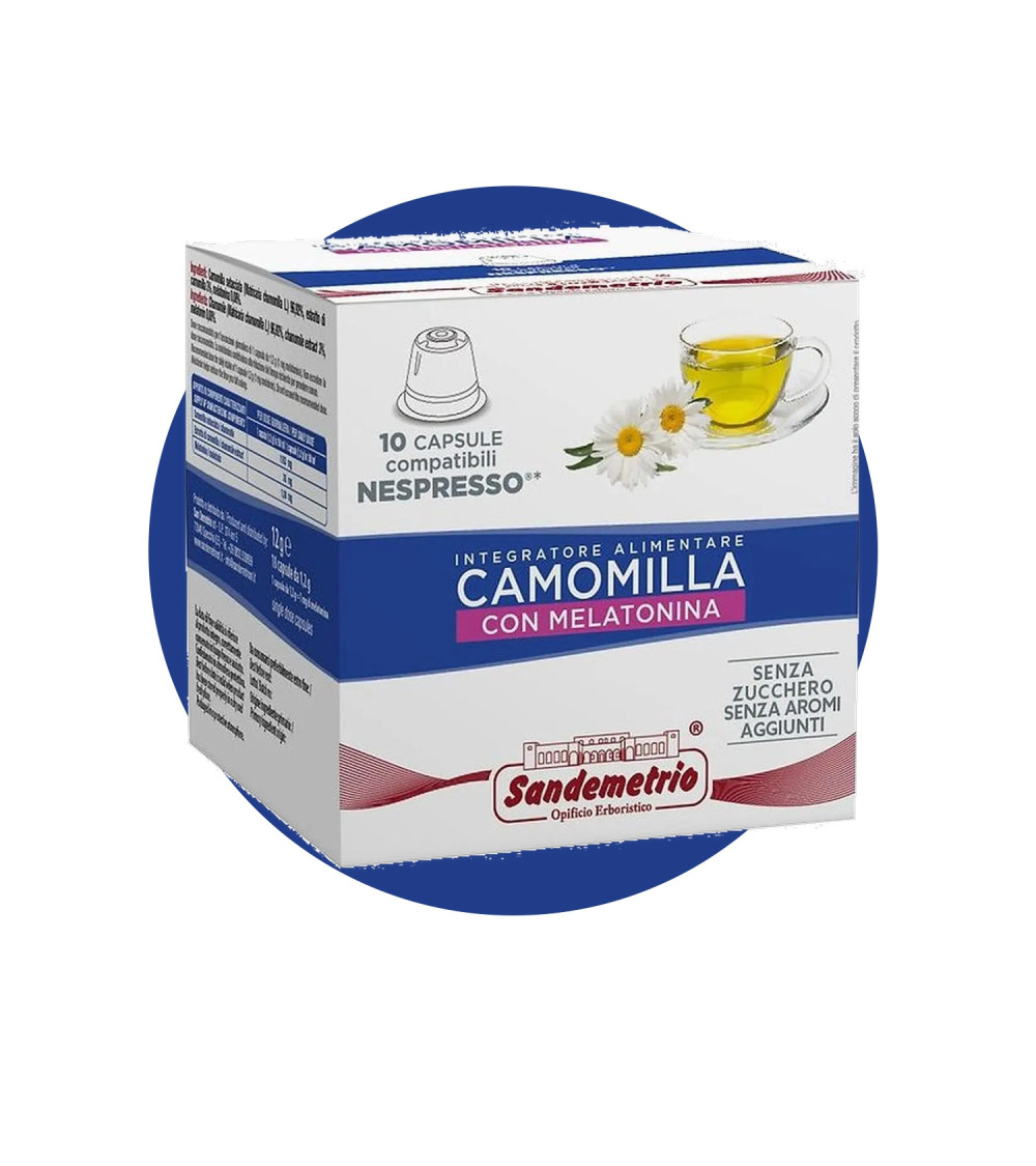 Sandemetrio - Capsule compatibili nespresso camomilla e melatonina Sandemetrio - Capsule compatibili nespresso camomilla e melatonina