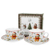 Confezione Regalo 2 Tazzine Da Caffè Con Piattino Christmas Cuties