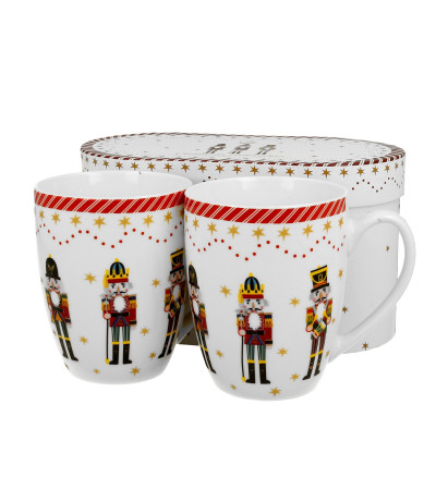Coppia di tazze ''Christmas schiaccianoci'' in confezione regalo.