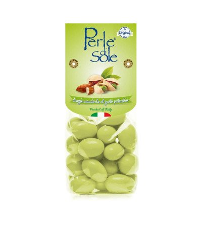 Dragees Mandorla Ricoperte Di Cioccolato Al Pistacchio, Perle di sole