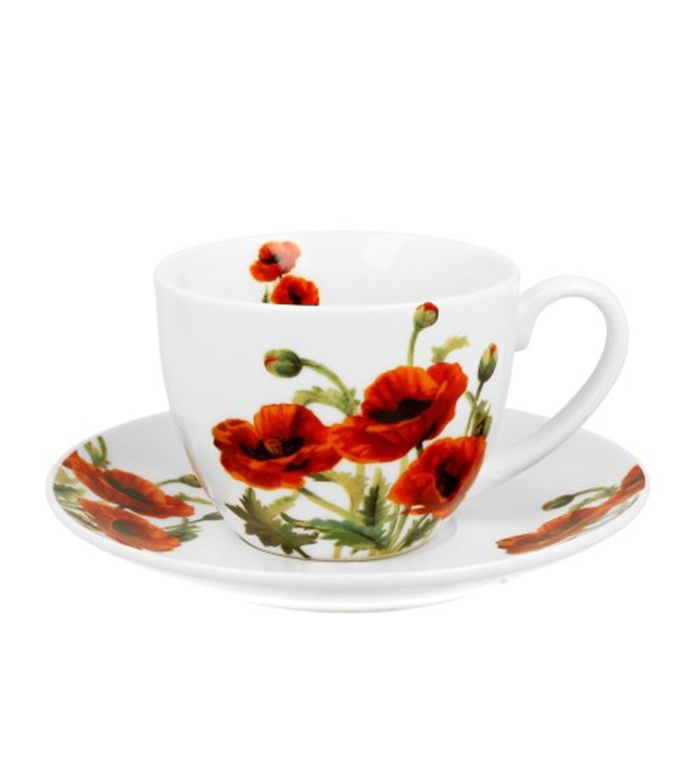 Mug Papavero Con Piattino In confezione Regalo 250 Ml Mug Papavero Con Piattino In confezione Regalo 250 Ml