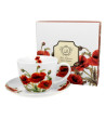 Mug Papavero Con Piattino In confezione Regalo 250 Ml