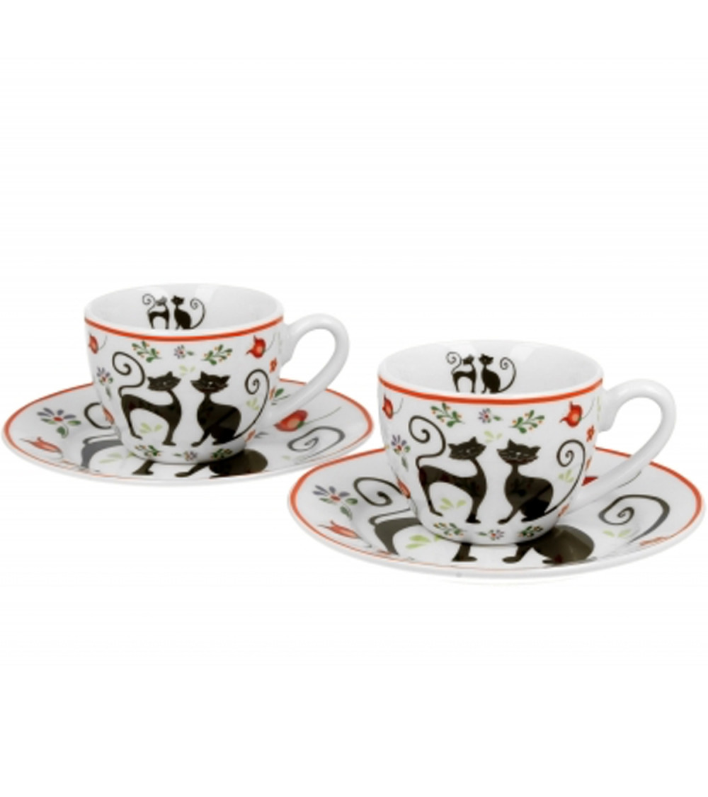 Tazzine da caffè in porcellana, Gatti innamorati Tazzine da caffè in porcellana, Gatti innamorati