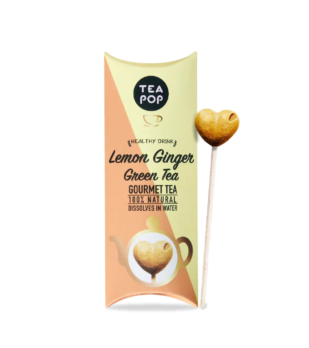 Tea Pop - Tè Zenzero & Limone Gourmet cristallizzato su stecco (Box 20pz) Tea Pop - Tè Zenzero & Limone Gourmet cristallizzato su stecco (Box 20pz)