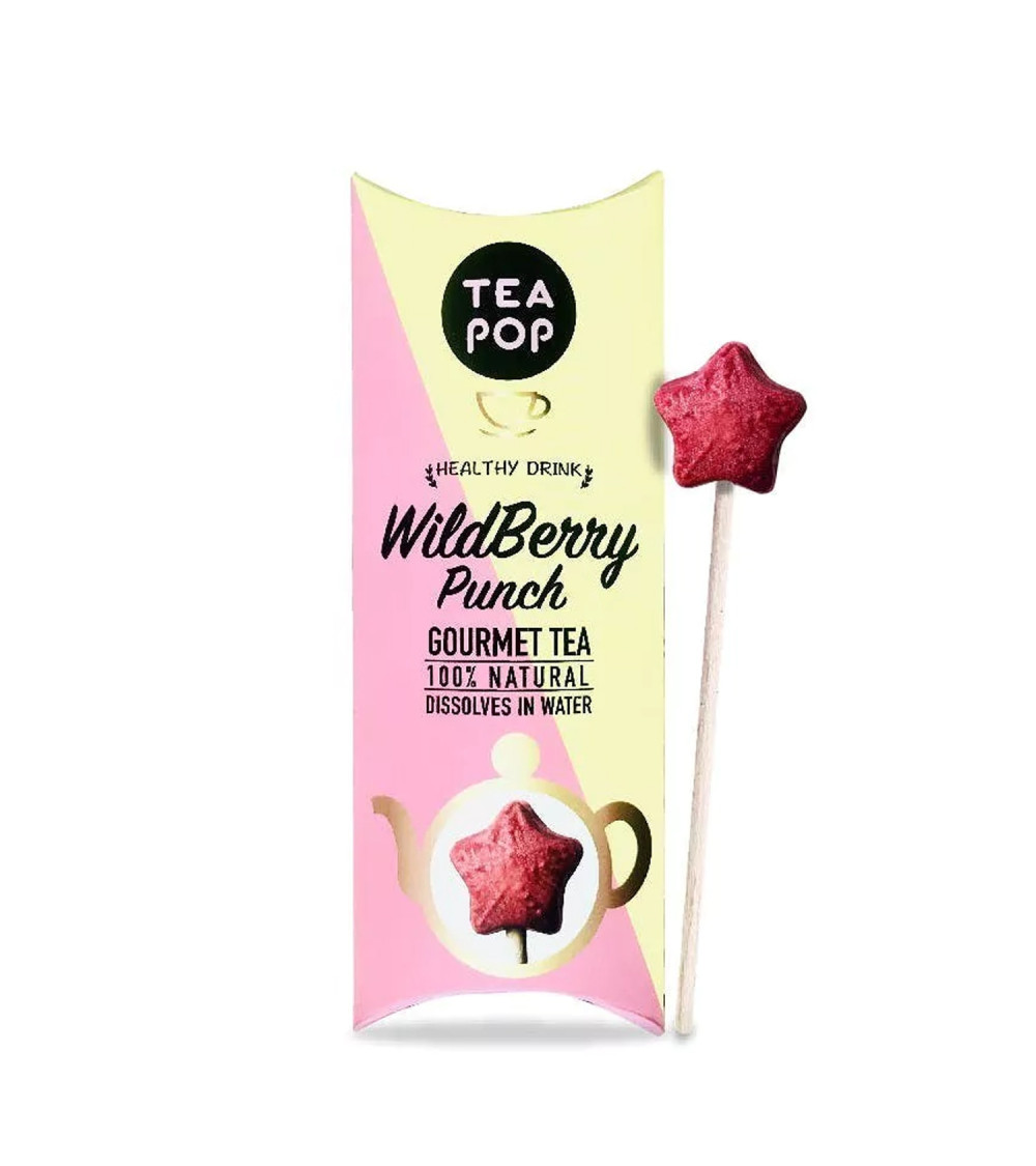 Tea Pop Tè Frutti di Bosco Gourmet cristallizzato su stecco (20pz) Tea Pop Tè Frutti di Bosco Gourmet cristallizzato su stecco (20pz)