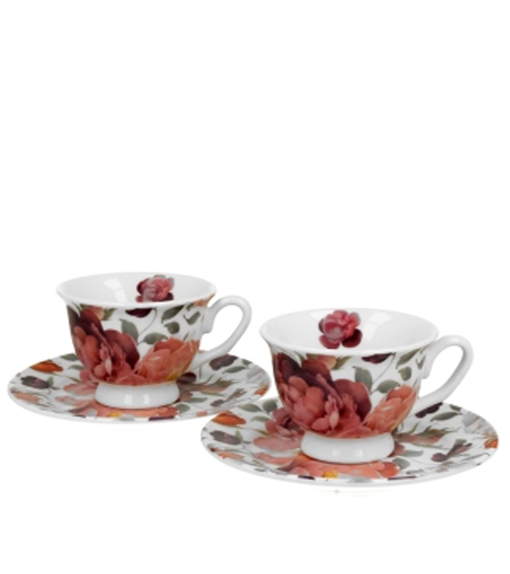 Tazzine Caffè con piattino  Rose  Gift Box 2pz