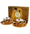 Set 2 Tazzine Caffè Con Piattino "Il Bacio" Klimt