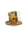 Tazzine Caffè con piattino  Il Bacio di Klimt Brown  2pz