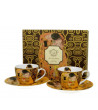 Tazzine Caffè con piattino  Il Bacio di Klimt Brown  2pz