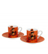 Tazzine Caffè con piattino  "Cindy & Cats"  Gift Box 2pz