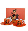 Tazzine Caffè con piattino  "Cindy & Cats"  Gift Box 2pz