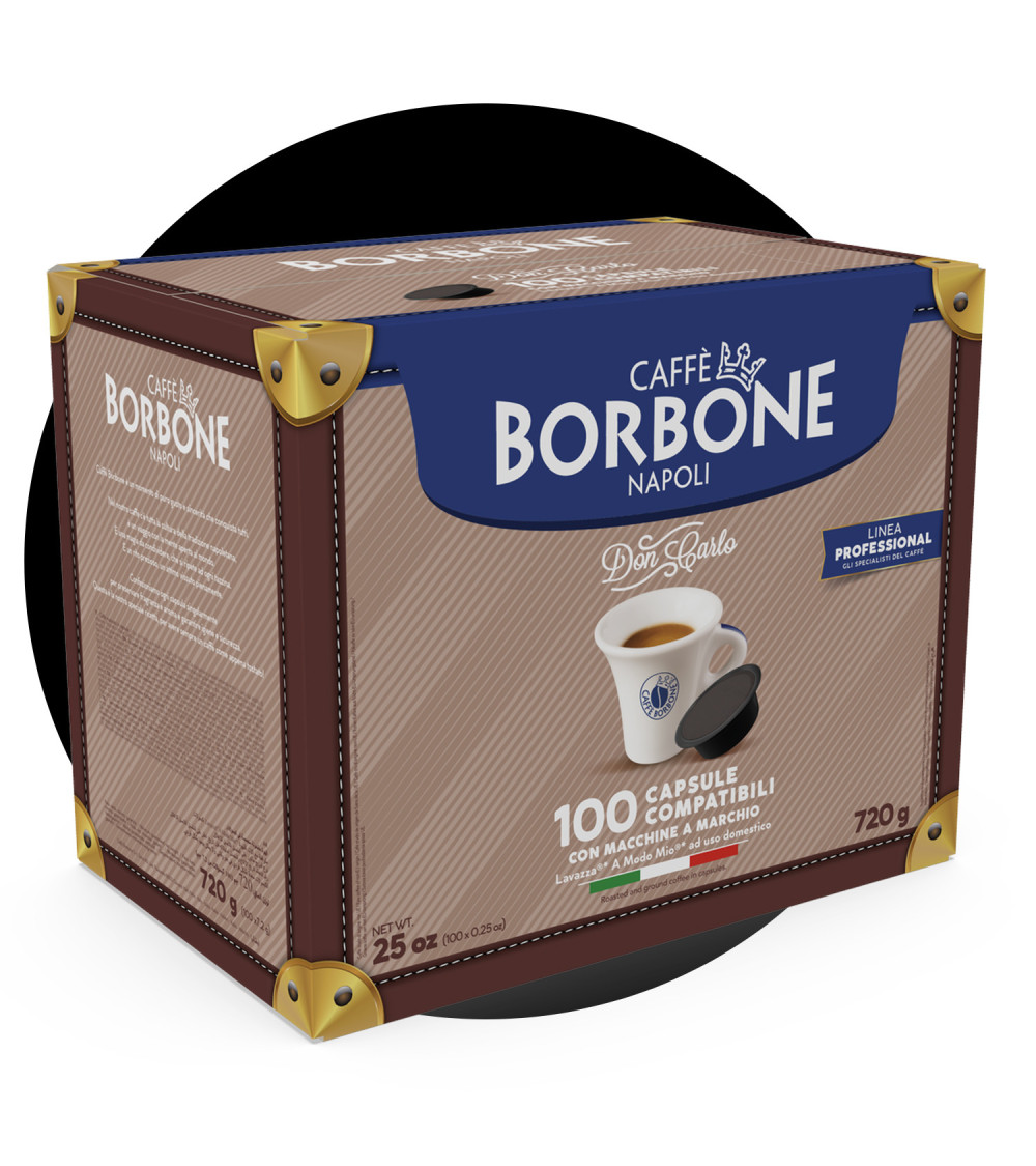 Caffè Borbone 100 Capsule A Modo Mio Don Carlo Miscela Nera Caffè Borbone 100 Capsule A Modo Mio Don Carlo Miscela Nera
