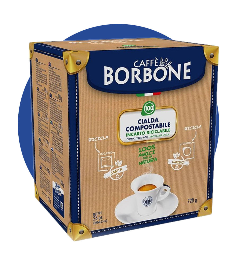 Caffè Borbone 100 Cialde Compostabili Miscela Blu Caffè Borbone 100 Cialde Compostabili Miscela Blu