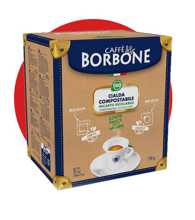 Caffè Borbone 50 Cialde Compostabili Miscela Rossa