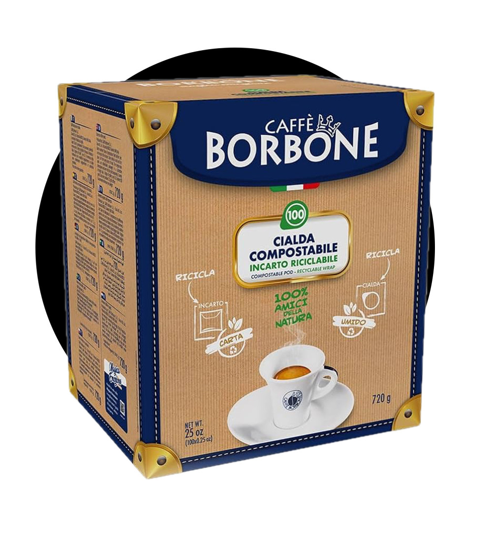 Caffè Borbone 100 Cialde Compostabili Miscela Nera Caffè Borbone 100 Cialde Compostabili Miscela Nera