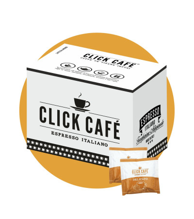 100 Cialde in carta filtro Click Café Delicato