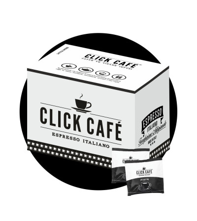 100 Cialde in carta filtro Click Café Forte