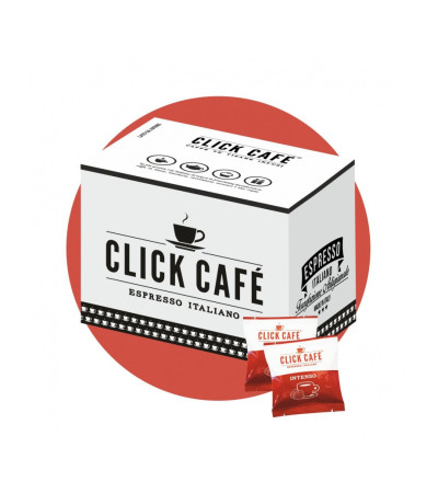 100 Cialde in carta filtro Click Café Intenso