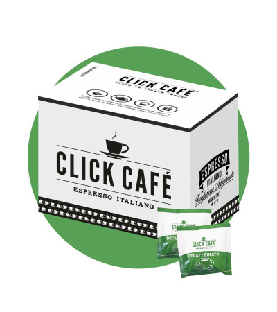 100 Cialde in carta filtro Click Café Decaffeinato