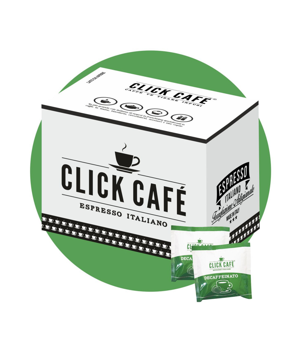 100 Cialde in carta filtro Click Café Decaffeinato 100 Cialde in carta filtro Click Café Decaffeinato