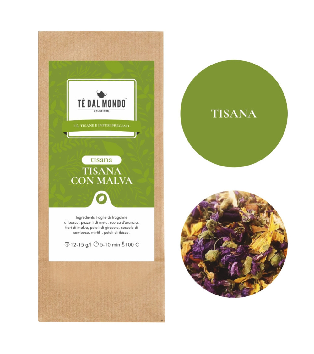 Tisana Con Malva Momento Pacifico Busta da 1 Kg + 15 Etichette Tisana Con Malva Momento Pacifico Busta da 1 Kg + 15 Etichette