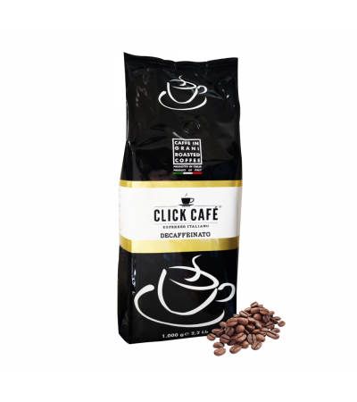 Caffè in Grani Click Café Miscela Decaffeinata Sacchetto da 1 Kg