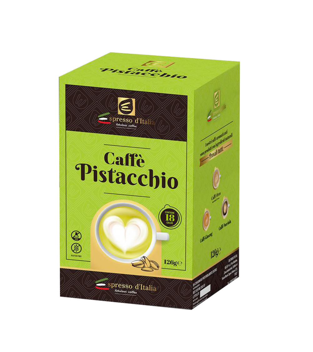 Box 18 Cialde Espresso D'Italia Caffè Al Pistacchio Box 18 Cialde Espresso D'Italia Caffè Al Pistacchio