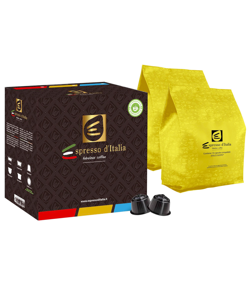 40 Capsule Dolce Gusto Espresso D'Italia Gran Bar Arabica Premium 40 Capsule Dolce Gusto Espresso D'Italia Gran Bar Arabica Premium