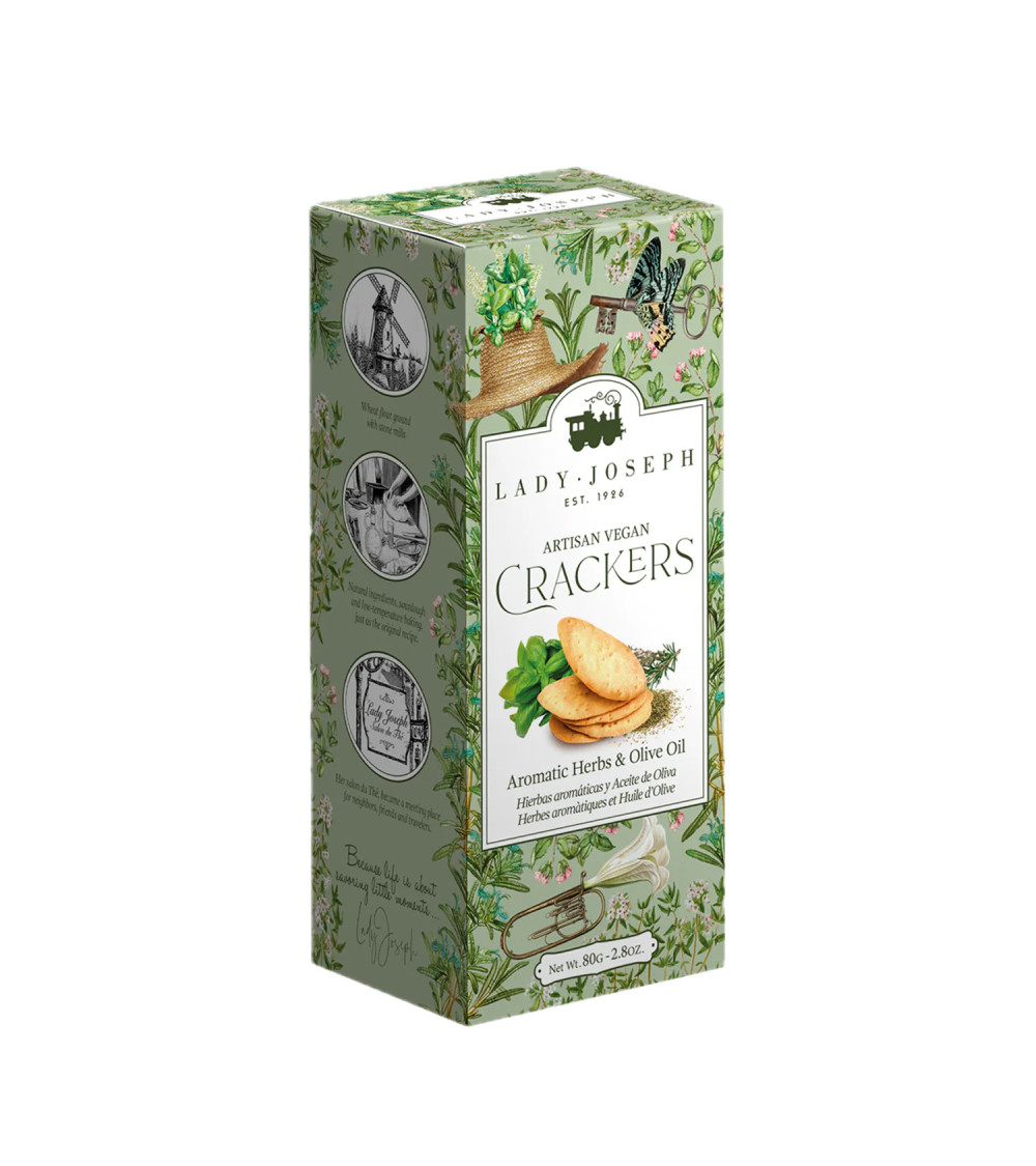 Lady J. Crackers Artigianali alle Erbe Aromatiche 100 gr Lady J. Crackers Artigianali alle Erbe Aromatiche 100 gr