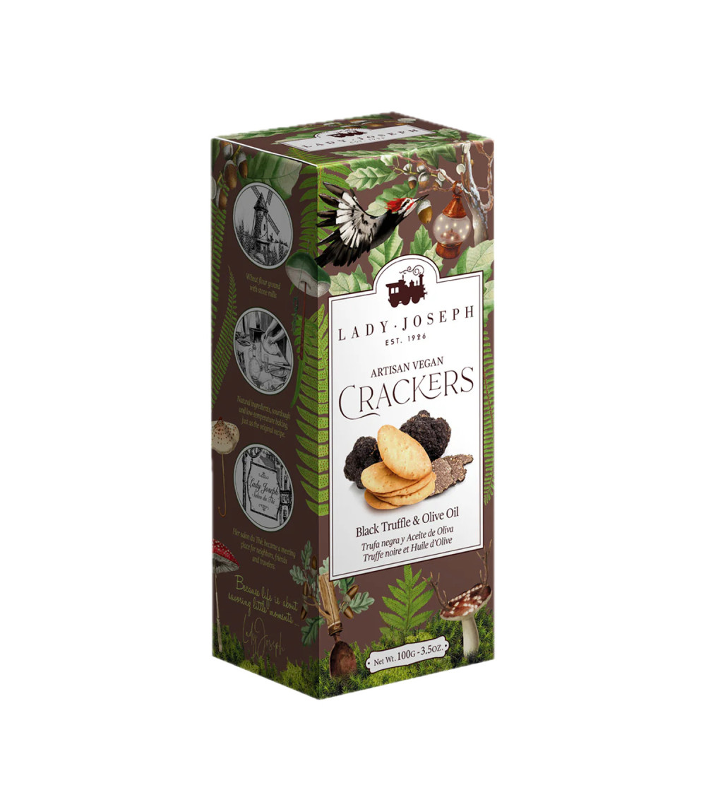 Lady J. Crackers Artigianali al Tartufo Nero 100 gr Lady J. Crackers Artigianali al Tartufo Nero 100 gr