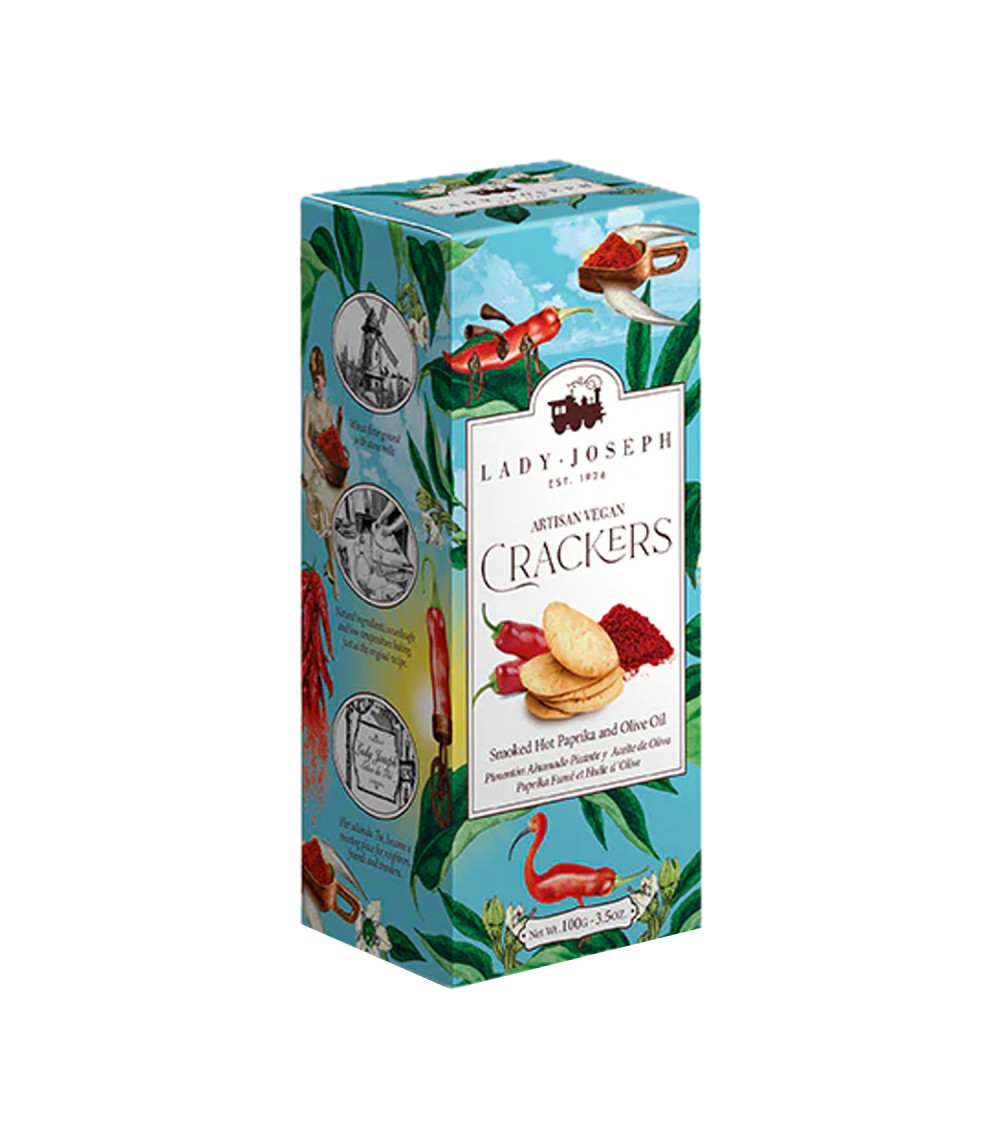 Lady J. Crackers Artigianali alla Paprica Affumicata 100 gr Lady J. Crackers Artigianali alla Paprica Affumicata 100 gr