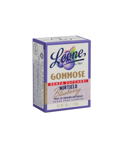 Expo Leone Gommose Senza Zucchero al Mirtillo 33g - 18 PZ